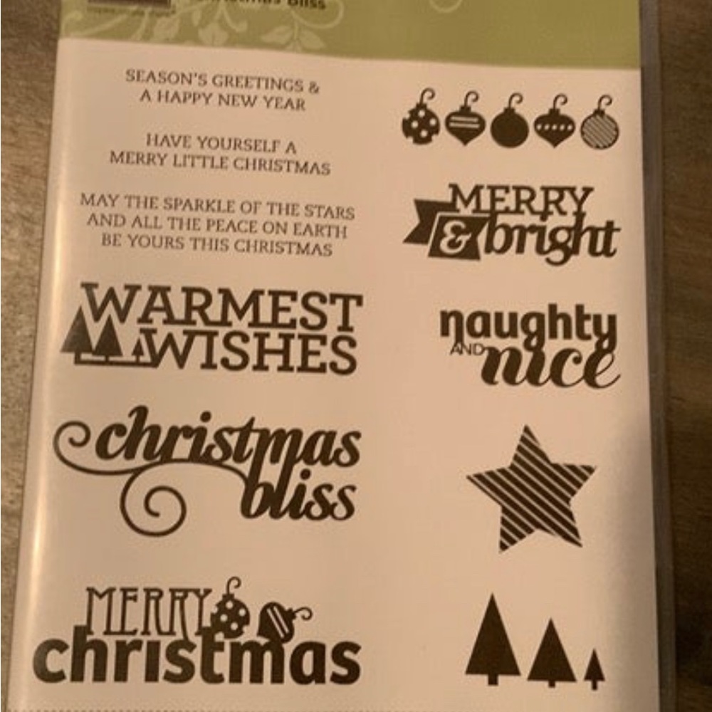 Stampin Up!  - Christmas Bliss Stamp Set
Clear Acrylic
138897